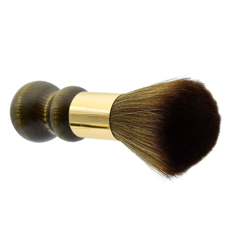 Neck Brush Round Wood Handle With Gold - 510