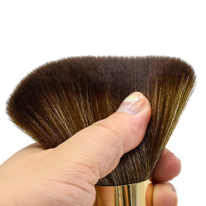 Neck Brush Round Wood Handle With Gold - 510