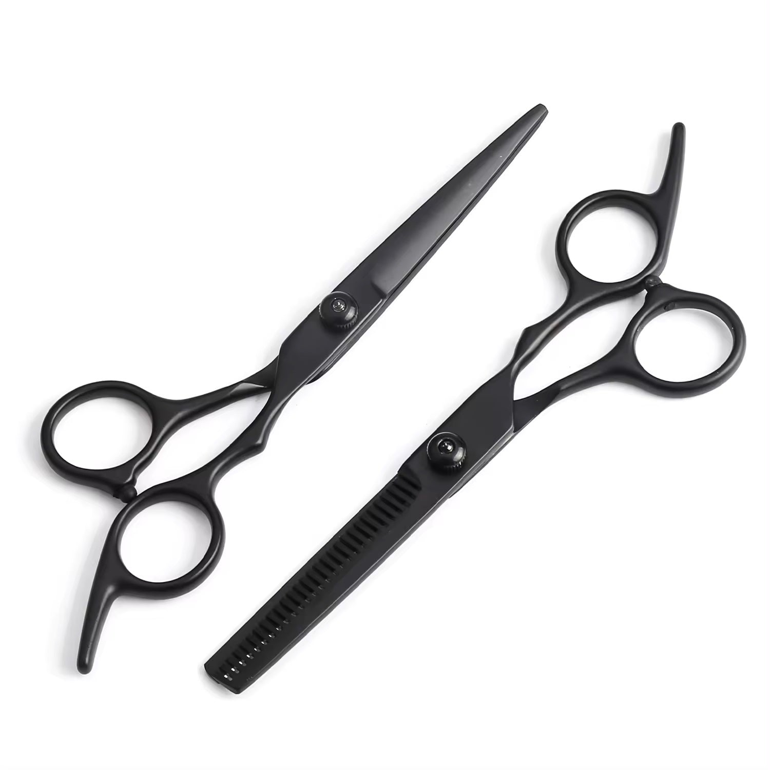 Black Hair Cutting Scissors And Thinners Set 6.0 Inch