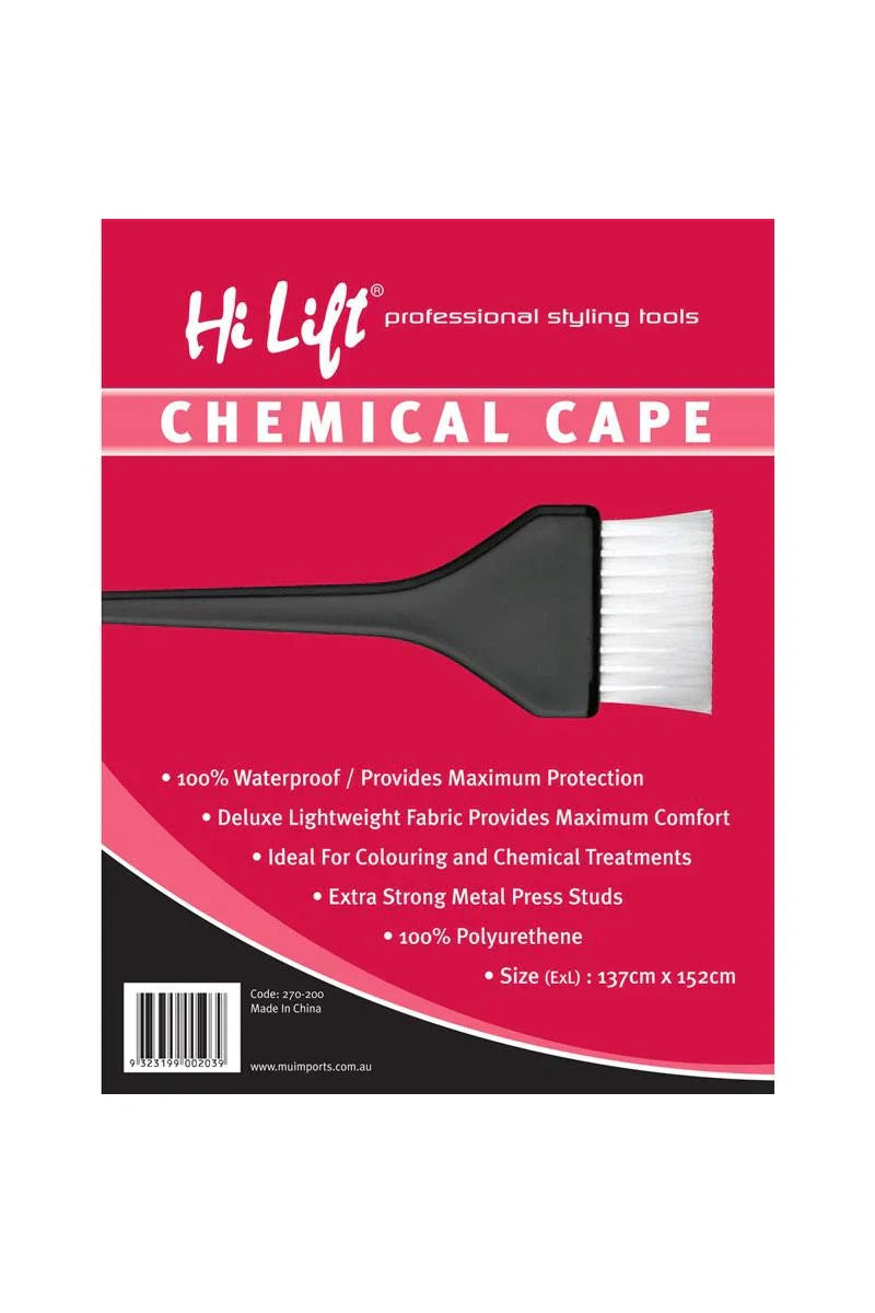 Hi Lift Chemical Black Cape Barber And Hairdressing Cutting Capes