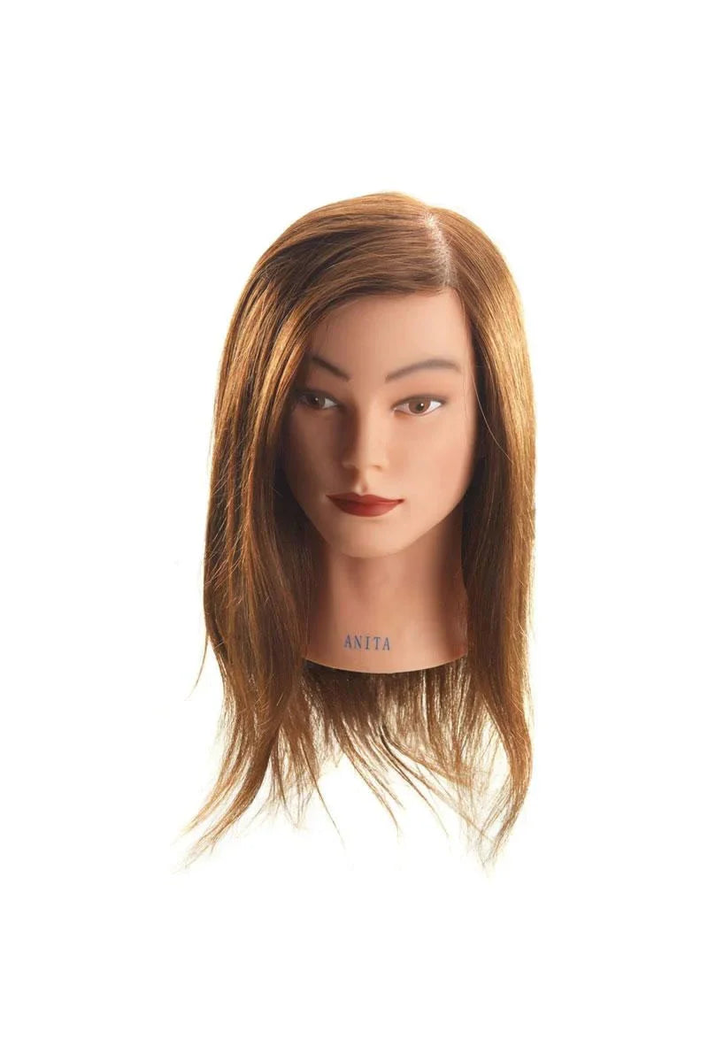 Hi Lift Mannequin Head Anita - Long Brown 40-45cm