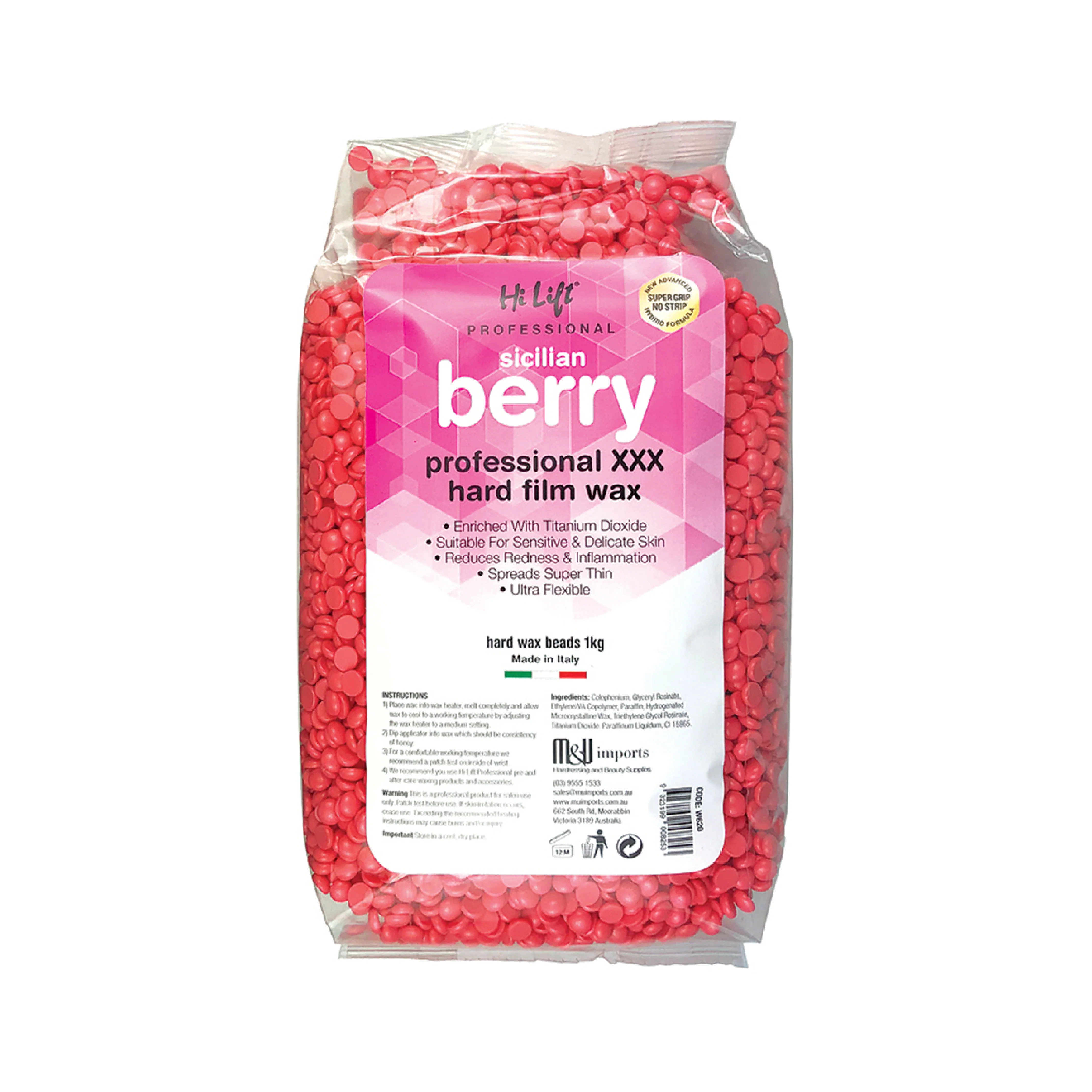 Hi Lift Sicilian Berry Hard Wax Beads - 1kg