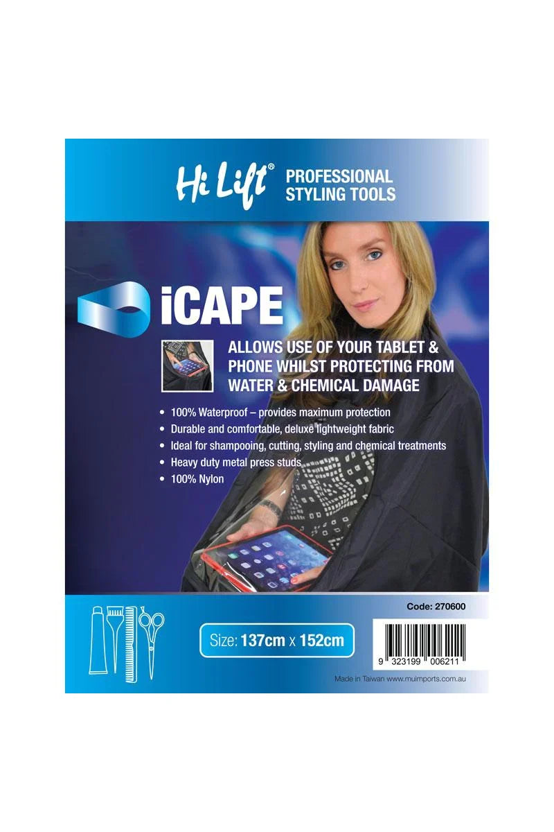 Hi Lift 100% Waterproof Black Colour Cape Barber And Hairdressing Cutting Capes