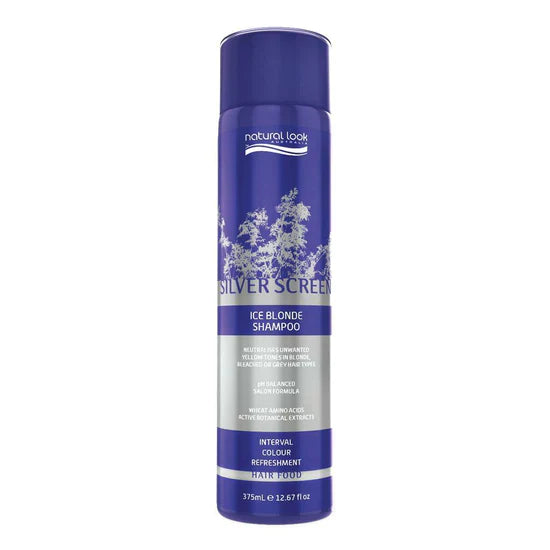 Natural Look Silver Screen Ice Blonde Shampoo 375 ML Silver & Yellow & Purple Shampoo