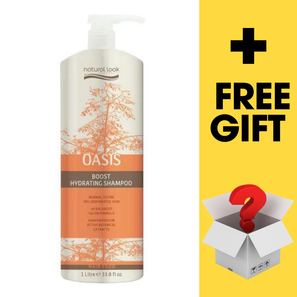 Natural Look Oasis Boost Hydrating Shampoo 1000ml + Free Hair Products