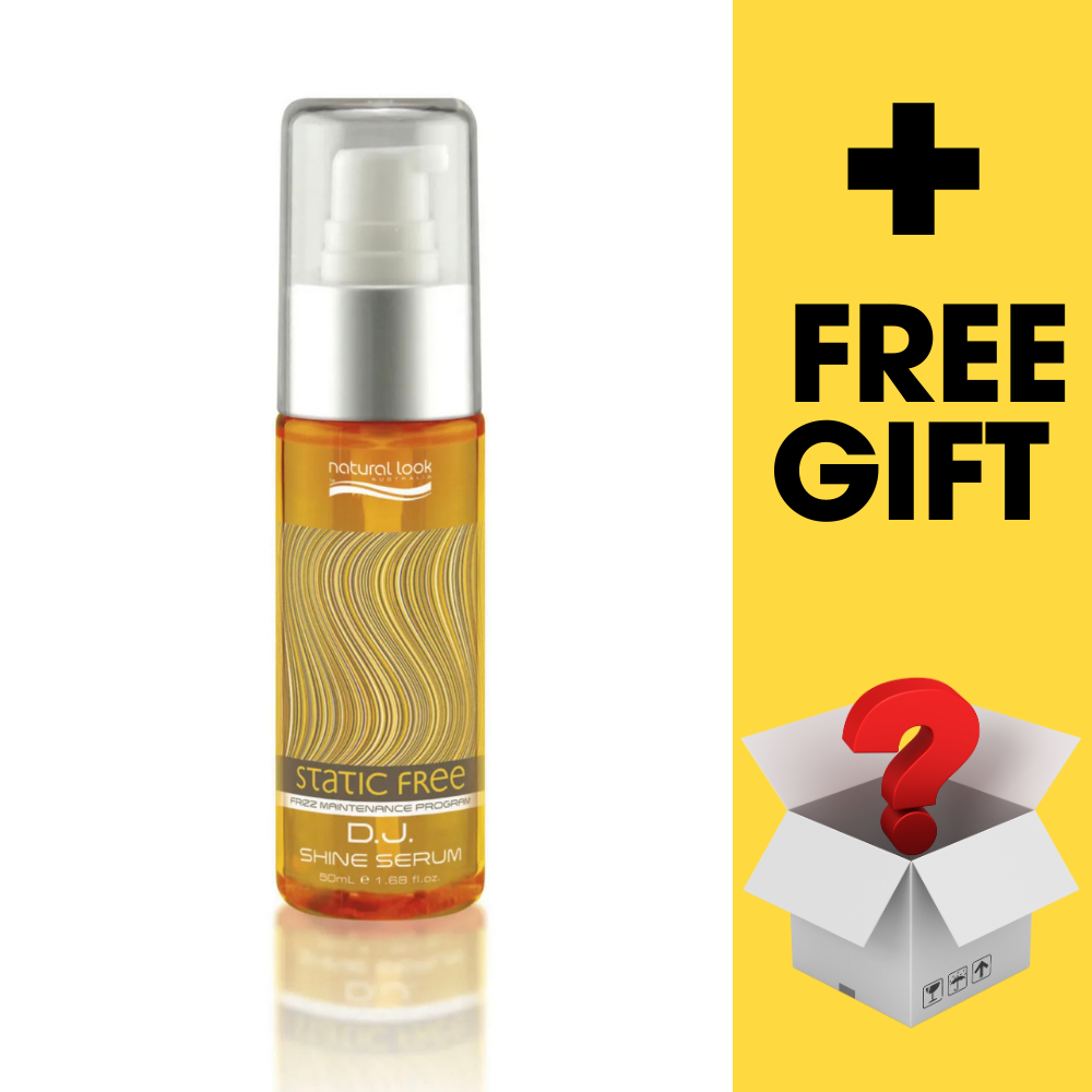 Natural Look Static Free DJ Shine Serum 50ml + Free Hair Products