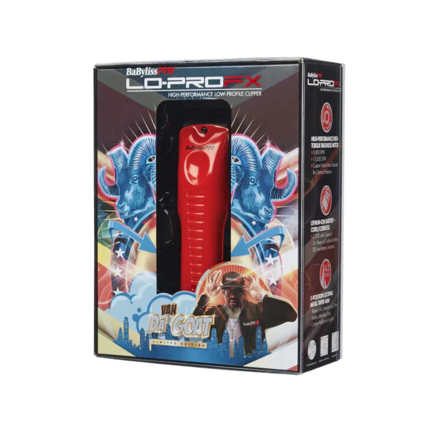 Babyliss PRO LO-PROFX Professional Barber Clippers - Red