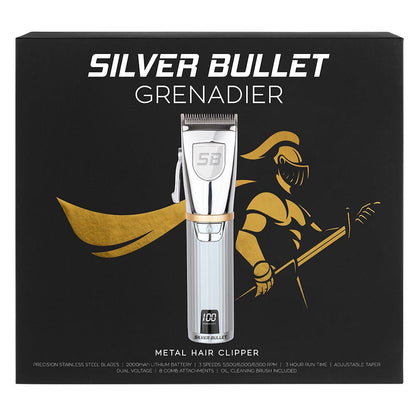 Silver Bullet Grenadier Metal Men's Hair Clippers Silver