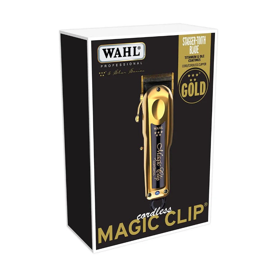 WAHL Gold Magic Clip Professional Barber Clippers Limited Edition Cordless