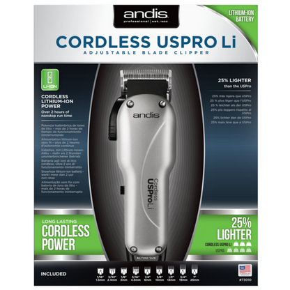 Andis Clipper Cordless US Pro Li Adjustable Professional Barber Clippers