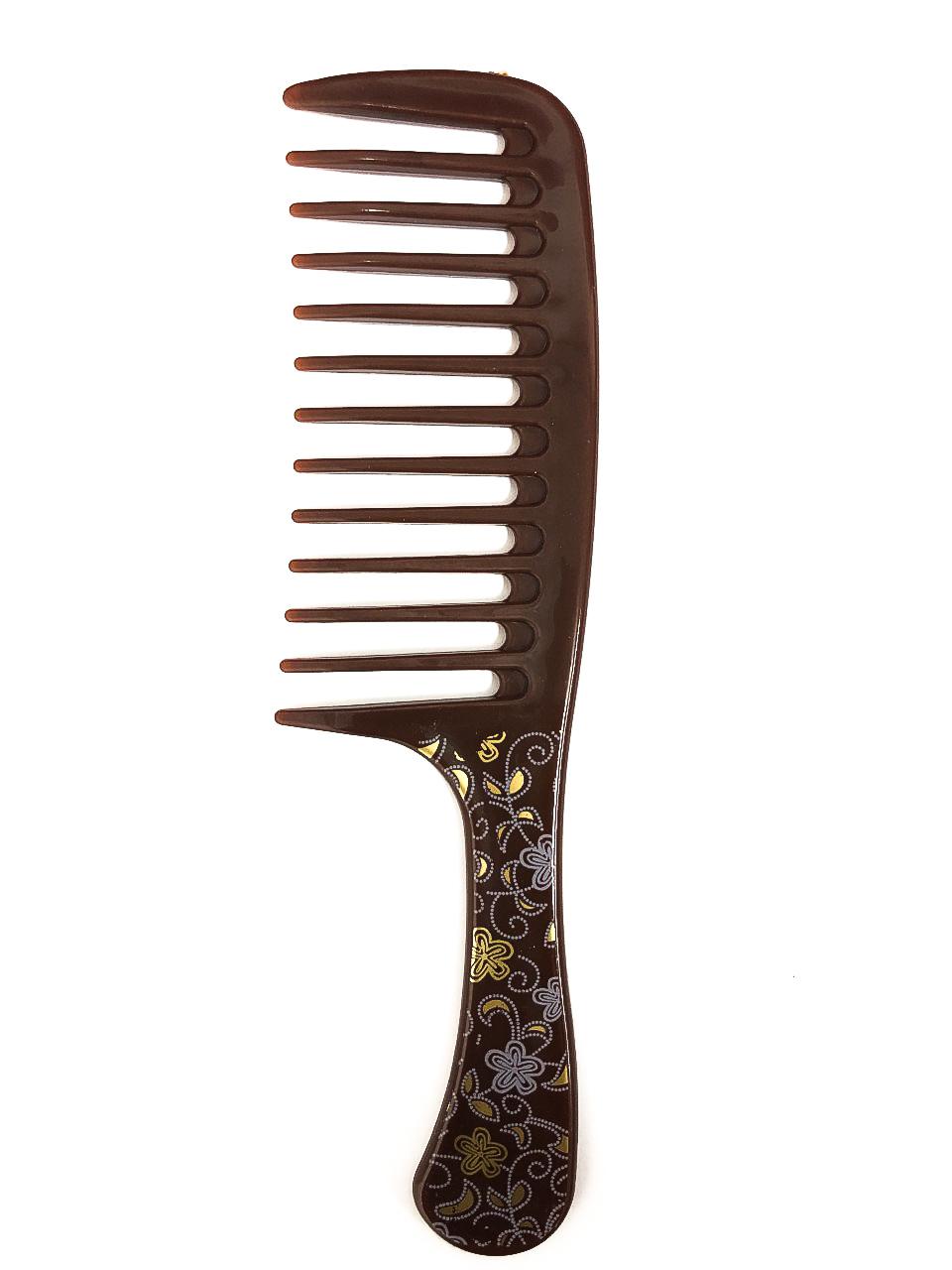 Wide Tooth Hair Comb Brown