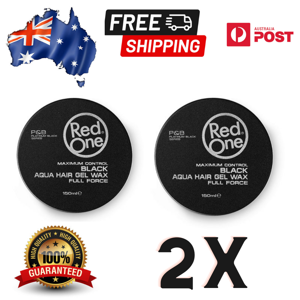 2 x RedOne Black Aqua Hair Styling Wax Full Force | 150 ml | Red One Wax