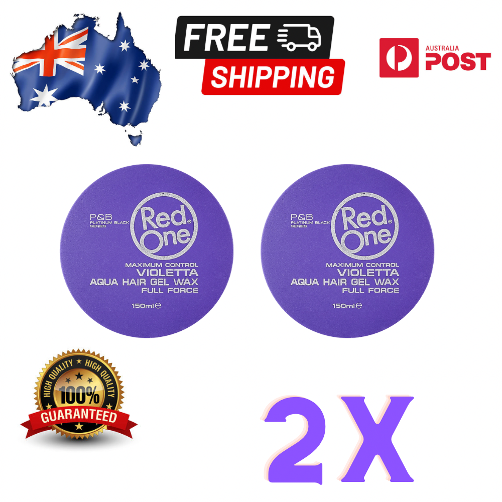 2 x RedOne Purple Aqua Hair Styling Wax Full Force | 150 ml | Red One Wax