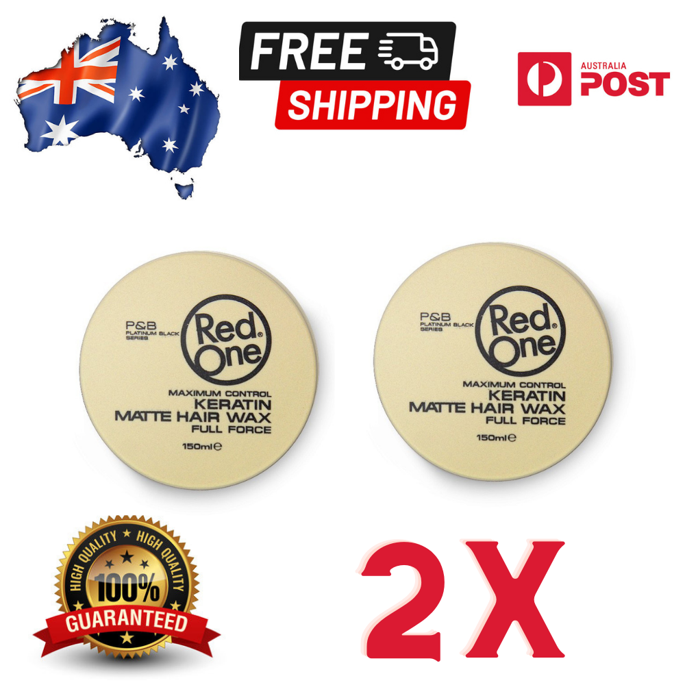 2 x RedOne Keratin Matte Hair Styling Wax Full Force | 150 ml | Red One Wax