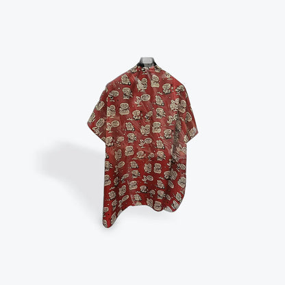 Dincer Star Child Barber Cape Patterned - Red