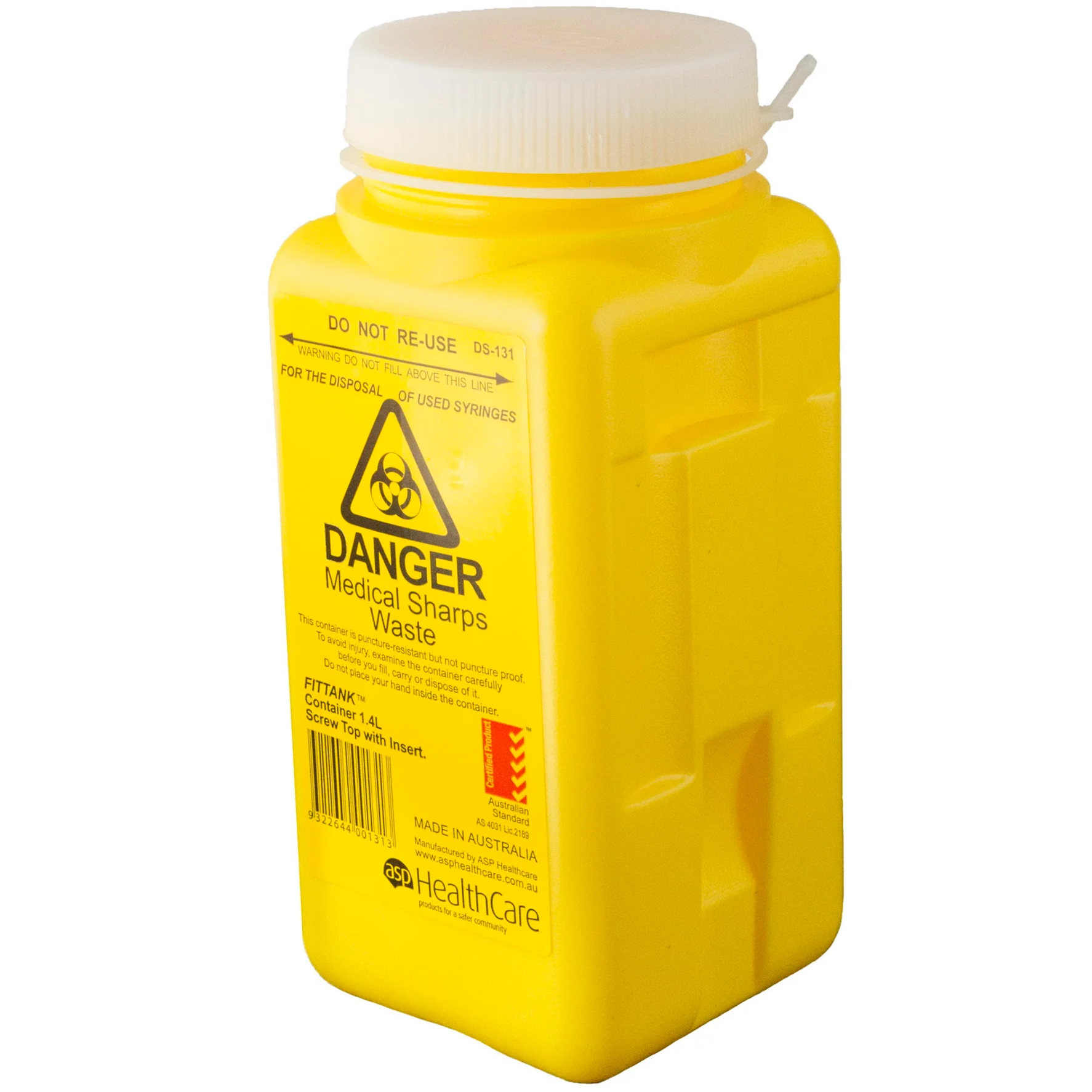 Blade Disposable Container Sharps Bin 1.4L