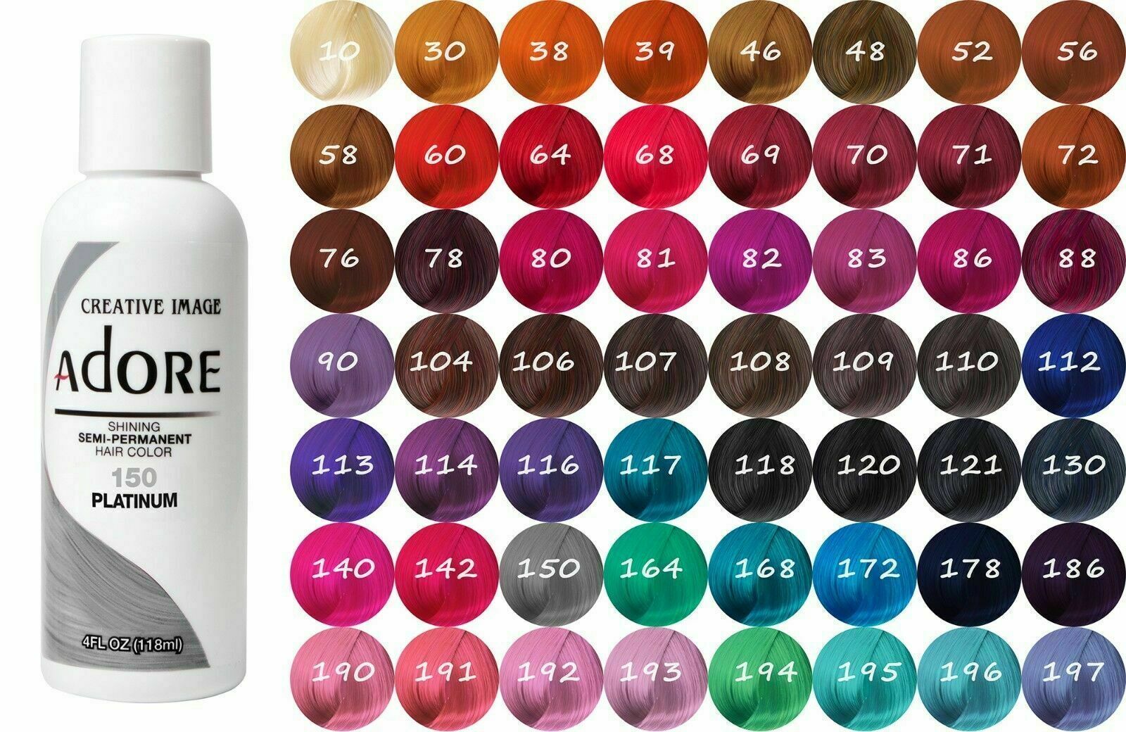 Adore Semi Permanent Hair DYE Color - All Hair Colour