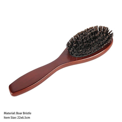 Natural Paddle Hair Brush Boar Bristle Hair Brush Comb Oval