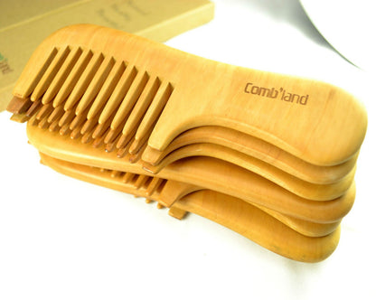 Peach Wood Anti static Styling Comb Healthy Wide Teeth