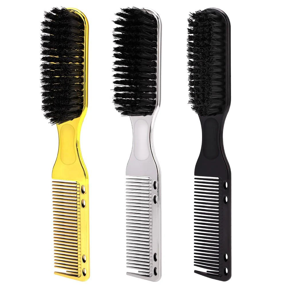 Fade Brush & Beard Brush With Comb - LT1236