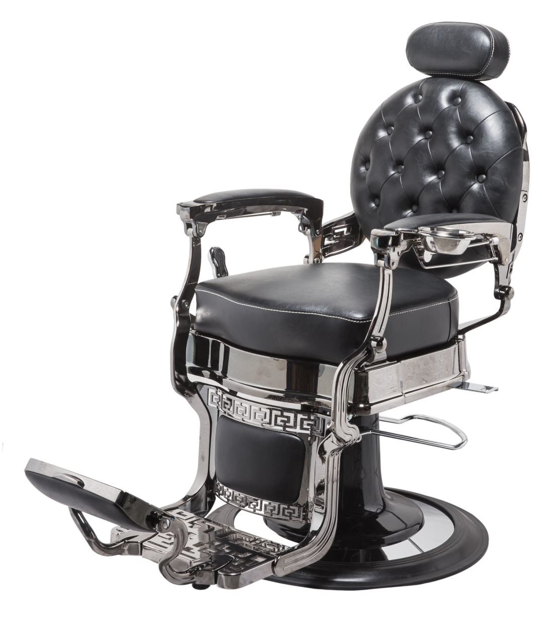 Black Dark Silver Barber Chair – Heavy Duty Superior Quality - DY-43-9