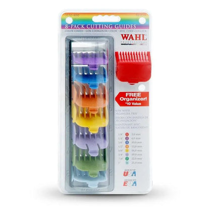 WAHL Organizer Color Clipper comb Guides 8pcs #3170-400